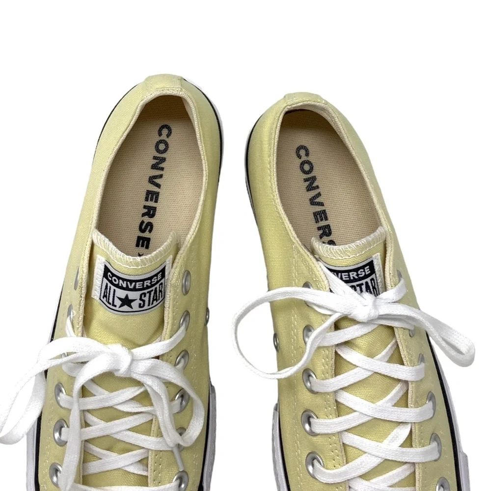Converse Ctas Lift Ox Platform Sneakers Low Top Shoes Canvas Women Lemon A00560F - Picture 7 of 10